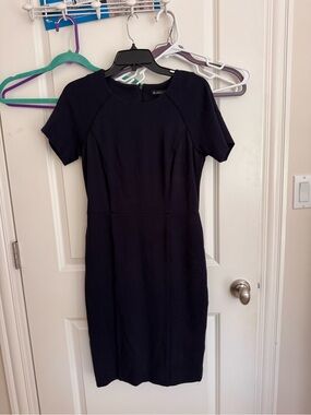 Classic navy Short-Sleeve Sheath Dress - Brand: Brooks Brothers